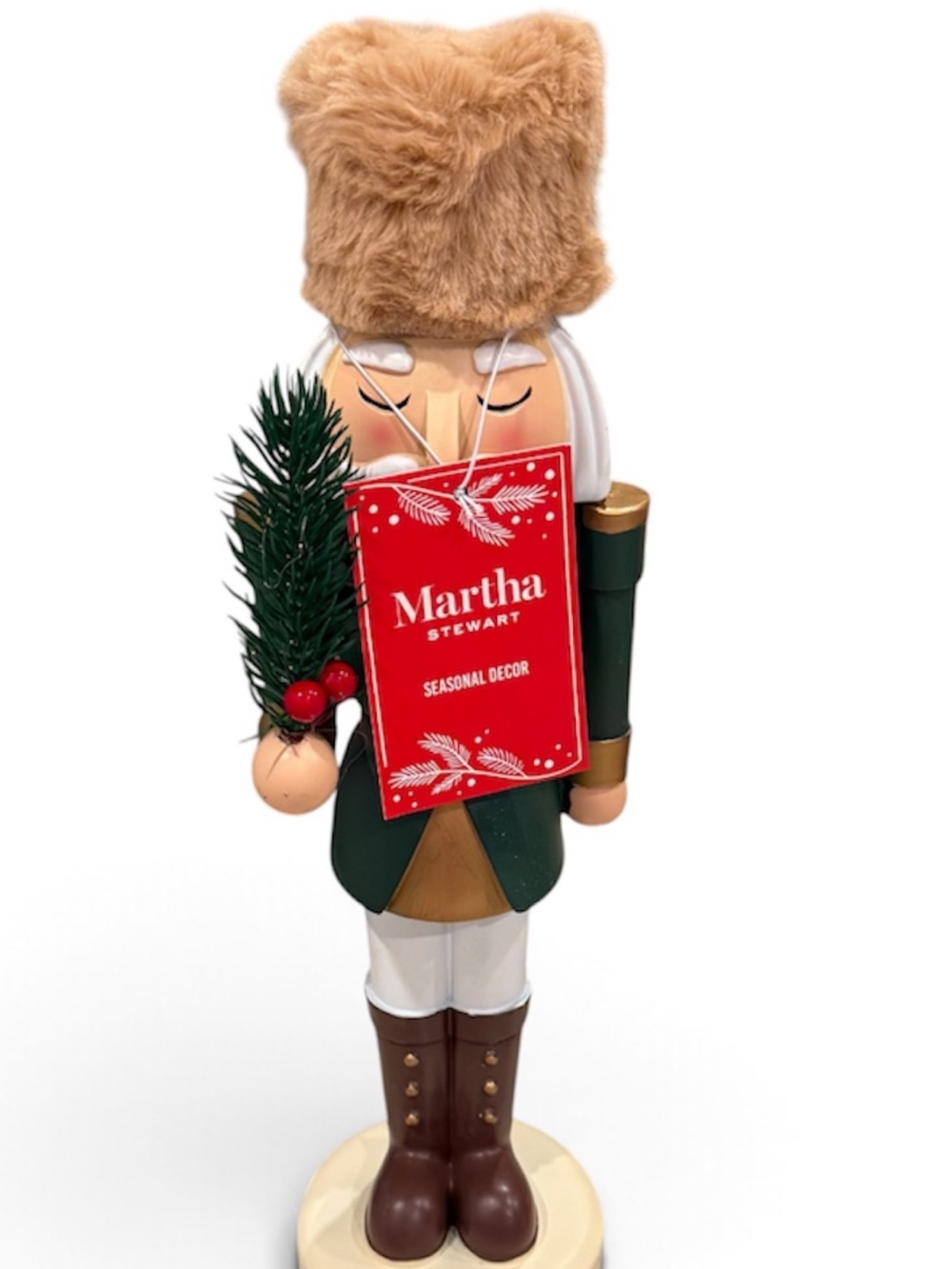 Martha Stewart Green, Brown & Tan Festive Nutcracker Figurine